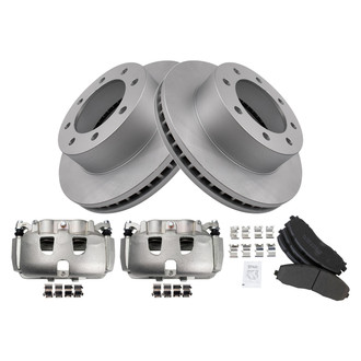 TRQ® - Front Disc Brake Kit with Semi-Metallic Pads and Calipers