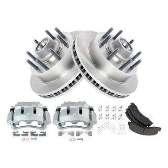 TRQ® - Front Disc Brake Kit with Semi-Metallic Pads and Calipers