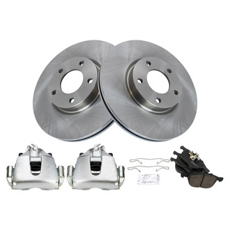 TRQ® - Front Disc Brake Kit with Semi-Metallic Pads and Calipers
