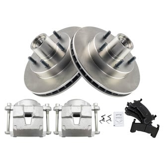 TRQ® - Front Disc Brake Kit with Semi-Metallic Pads and Calipers