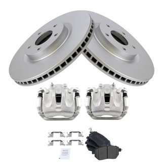 TRQ® - Front Disc Brake Kit with Semi-Metallic Pads and Calipers