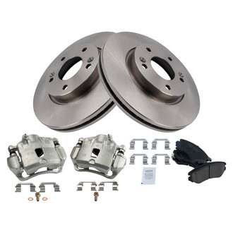 TRQ® - Front Disc Brake Kit with Ceramic Pads and Calipers