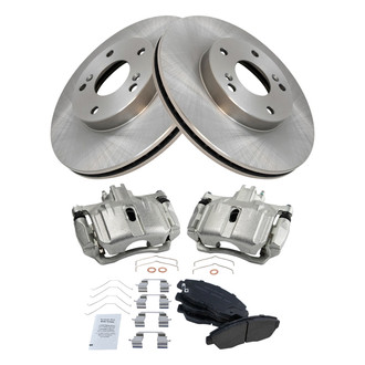 TRQ® - Front Disc Brake Kit with Ceramic Pads and Calipers