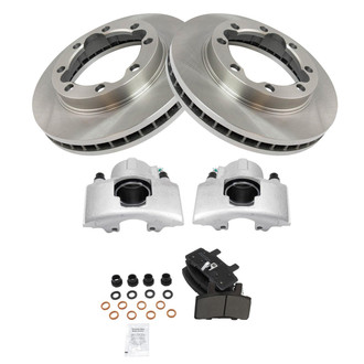 TRQ® - Front Disc Brake Kit with Semi-Metallic Pads and Calipers
