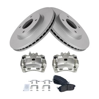 TRQ® - Front Disc Brake Kit with Semi-Metallic Pads and Calipers