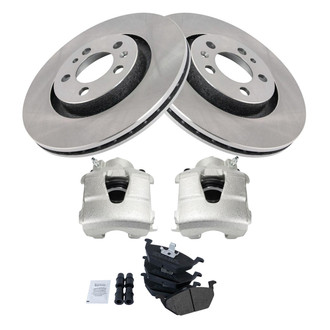 TRQ® - Front Disc Brake Kit with Semi-Metallic Pads and Calipers