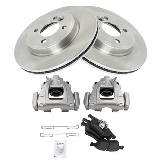 TRQ® - Front Disc Brake Kit with Semi-Metallic Pads and Calipers
