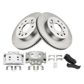 TRQ® - Front Disc Brake Kit with Semi-Metallic Pads and Calipers