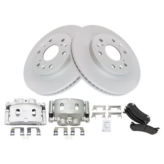 TRQ® - Front Disc Brake Kit with Semi-Metallic Pads and Calipers
