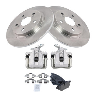 TRQ® - Rear Disc Brake Kit with Semi-Metallic Pads and Calipers