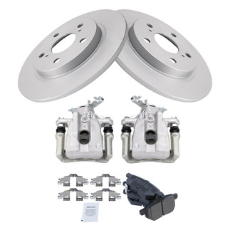 TRQ® - Rear Disc Brake Kit with Semi-Metallic Pads and Calipers