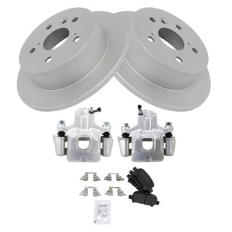 TRQ® - Rear Disc Brake Kit with Semi-Metallic Pads and Calipers