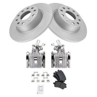 TRQ® - Rear Disc Brake Kit with Semi-Metallic Pads and Calipers