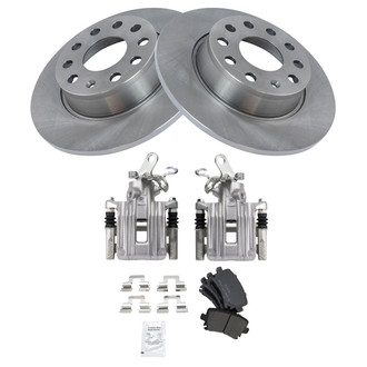 TRQ® - Rear Disc Brake Kit with Semi-Metallic Pads and Calipers