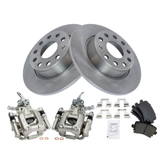 TRQ® - Rear Disc Brake Kit with Semi-Metallic Pads and Calipers
