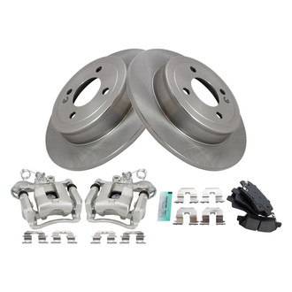 TRQ® - Rear Disc Brake Kit with Semi-Metallic Pads and Calipers