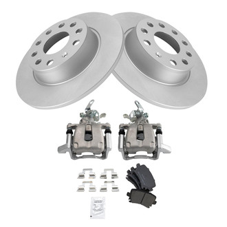 TRQ® - Rear Disc Brake Kit with Semi-Metallic Pads and Calipers