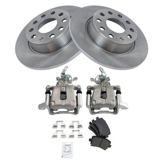TRQ® - Rear Disc Brake Kit with Semi-Metallic Pads and Calipers