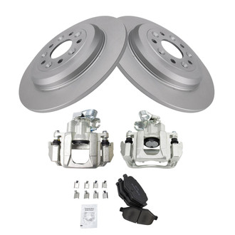 TRQ® - Rear Disc Brake Kit with Semi-Metallic Pads and Calipers