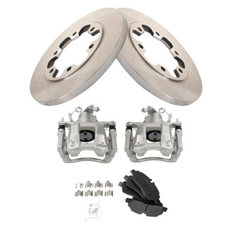 TRQ® - Rear Disc Brake Kit with Semi-Metallic Pads and Calipers