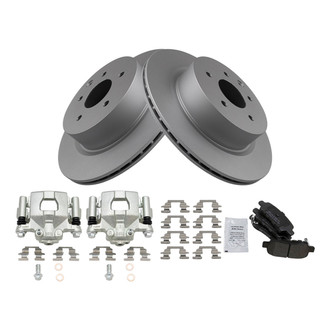 TRQ® - Rear Disc Brake Kit with Semi-Metallic Pads and Calipers