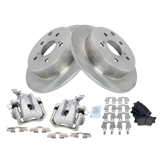 TRQ® - Rear Disc Brake Kit with Semi-Metallic Pads and Calipers