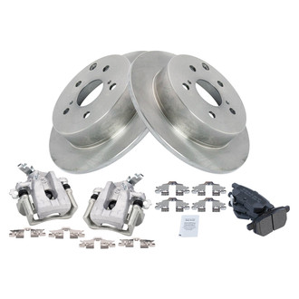 TRQ® - Rear Disc Brake Kit with Semi-Metallic Pads and Calipers