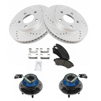 TRQ® - Performance Ceramic Front Brake Kit with Hub Assemblies