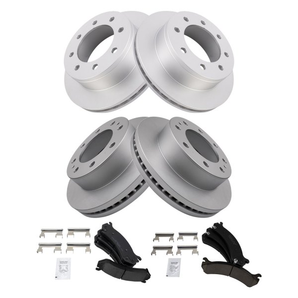 TRQ® - Front and Rear Disc Brake Kit with Ceramic Pads