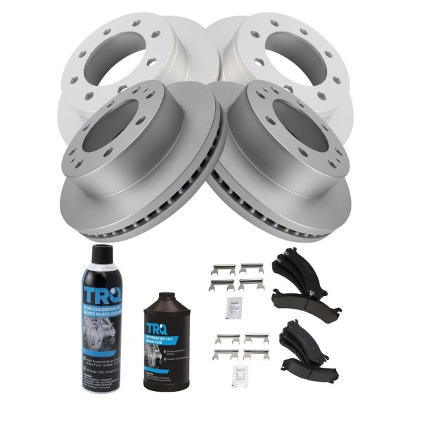 TRQ® - Front and Rear Disc Brake Kit with Ceramic Pads