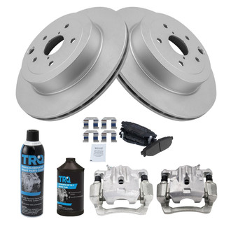 TRQ® - Rear Disc Brake Kit with Semi-Metallic Pads and Calipers