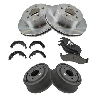 TRQ® - Disc and Drum Brake Kit with Ceramic Pads