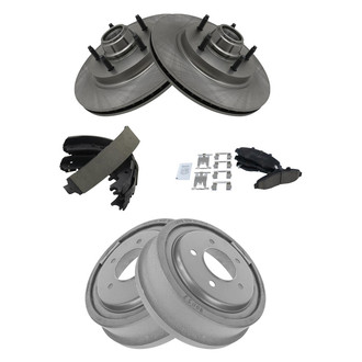 TRQ® - Disc and Drum Brake Kit with Ceramic Pads