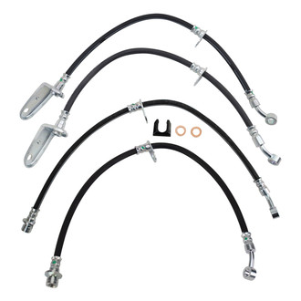 TRQ® - Front and Rear Brake Hydraulic Hose Kit