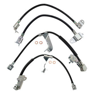 TRQ® - Front and Rear Brake Hydraulic Hose Kit