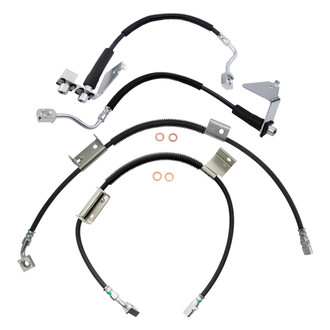 TRQ® - Front and Rear Brake Hydraulic Hose Kit