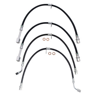 TRQ® - Front and Rear Brake Hydraulic Hose Kit