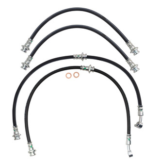 TRQ® - Front and Rear Brake Hydraulic Hose Kit
