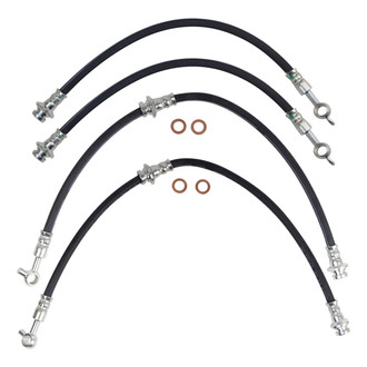 TRQ® - Front and Rear Brake Hydraulic Hose Kit