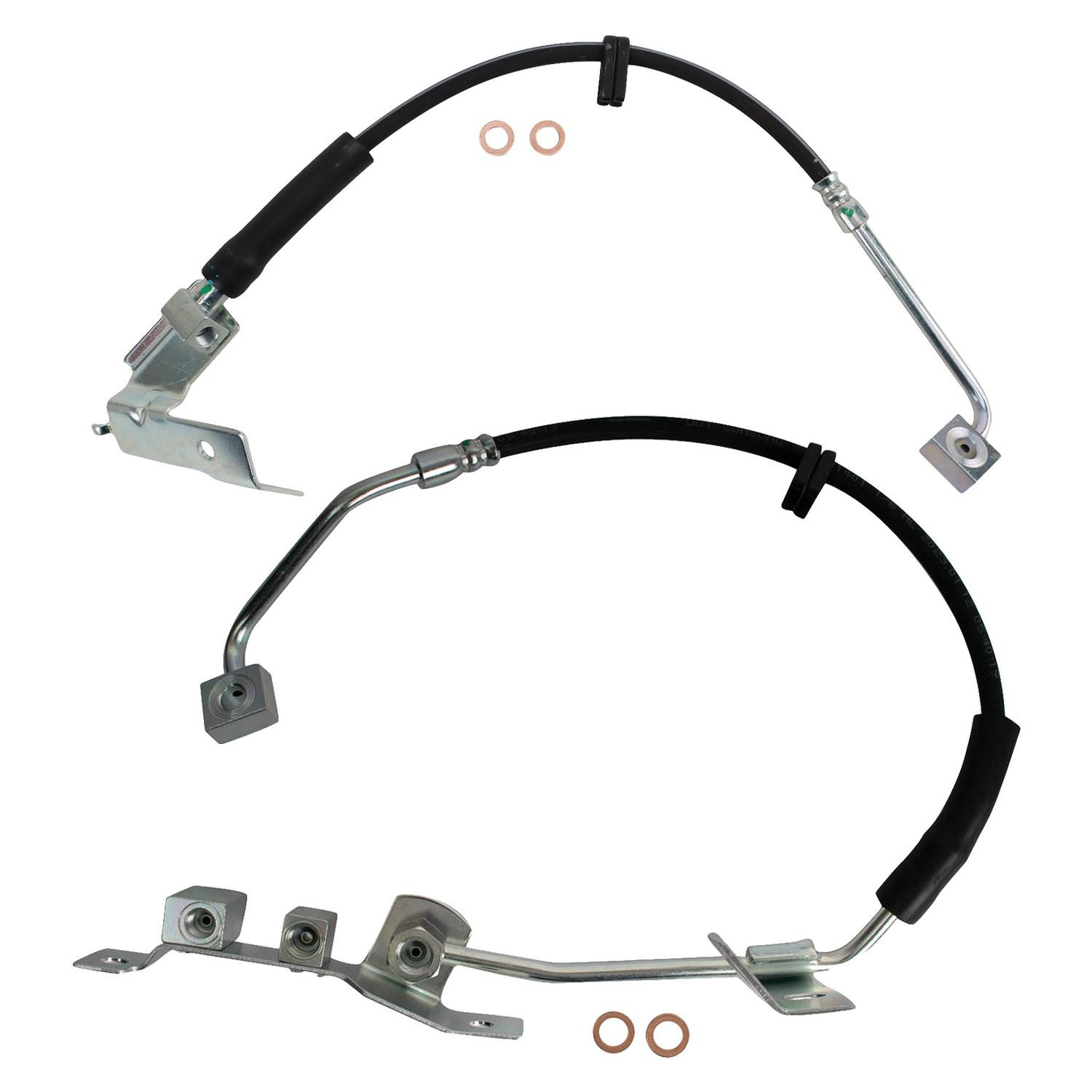 bara TRQ® BLA63773 - Front Brake Hydraulic Hose Kit