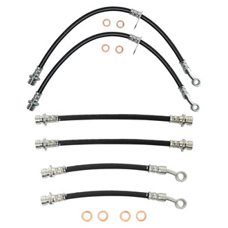 TRQ® - Front and Rear Brake Hydraulic Hose Kit