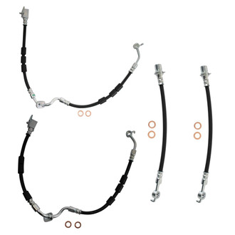 TRQ® - Front and Rear Brake Hydraulic Hose Kit