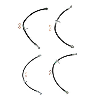 TRQ® - Front and Rear Brake Hydraulic Hose Kit