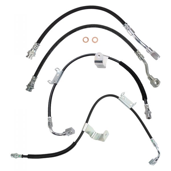 TRQ® - Front and Rear Brake Hydraulic Hose Kit