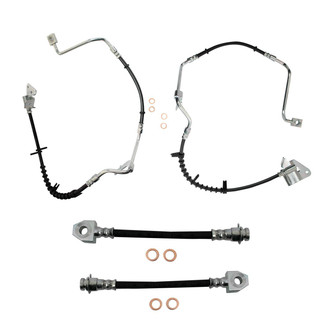 TRQ® - Front and Rear Brake Hydraulic Hose Kit