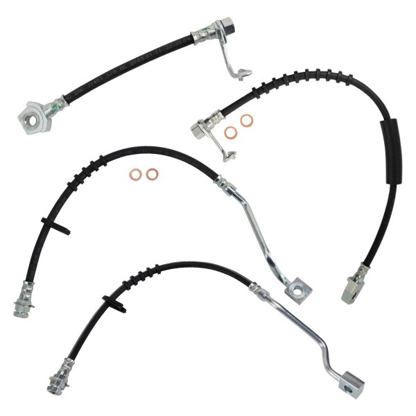 TRQ® - Front and Rear Brake Hydraulic Hose Kit