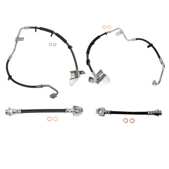 TRQ® - Front and Rear Brake Hydraulic Hose Kit