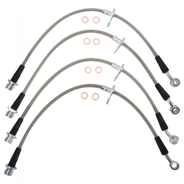 TRQ® - Front and Rear Brake Hydraulic Hose Kit