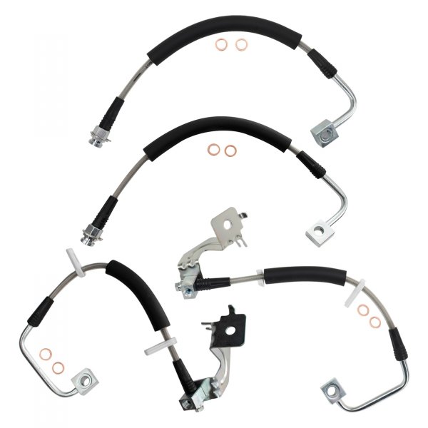 TRQ® - Front and Rear Brake Hydraulic Hose Kit