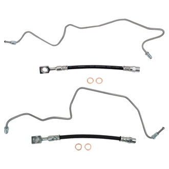 TRQ® - Rear Outer Brake Hydraulic Hose Kit